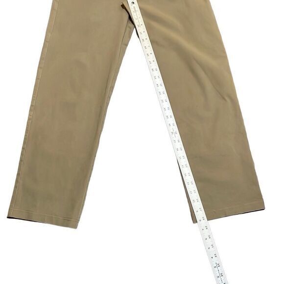 Chico’s womens pants Sz 4 high rise straight leg zipper button closure dark tan - Picture 7 of 7